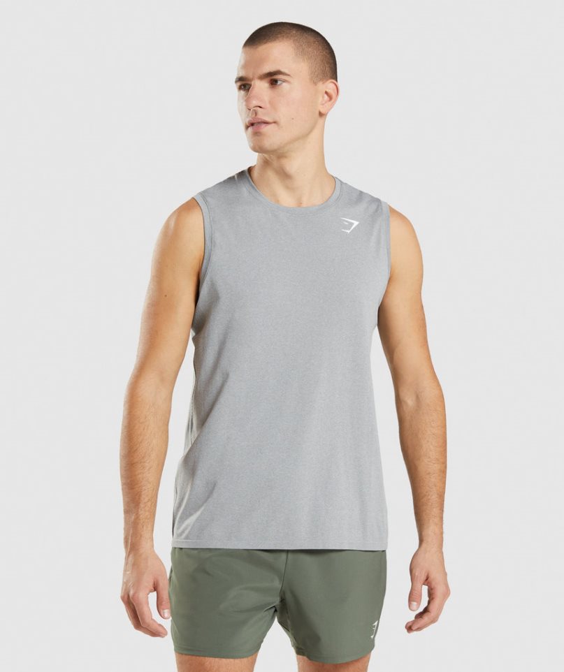 Podkoszulki Gymshark Arrival Seamless Męskie Szare | PL 967SCY